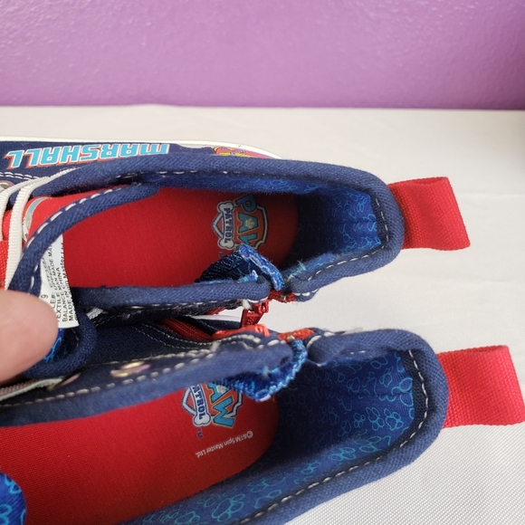Rare Spin Master Paw Patrol Sneakers High Top Shoes Chase & Marshall Kid 9 - Picture 8 of 8